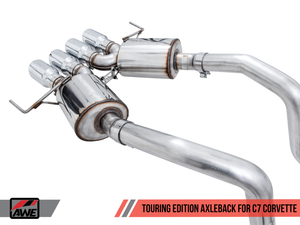 AWE Tuning 14-19 Chevy Corvette C7 Z06/ZR1 (w/o AFM) Touring Edition Axle-Back Exhaust w/Chrome Tips