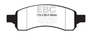 EBC 09-17 Chevy Traverse Ultimax2 Rear Brake Pads