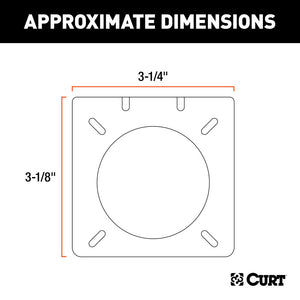 Curt Connector Mounting Bracket for 7-Way USCAR Socket