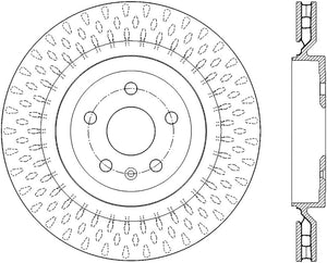 StopTech 09-16 Cadillac CTS SportStop Cryo Slotted & Drilled Rear Right Rotor