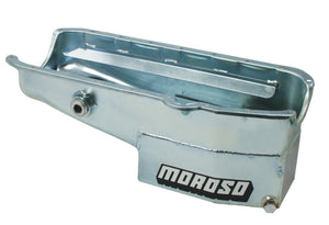 Moroso Pre-80 Chevrolet Small Block (w/1in Inspection Bung) Wet Sump 7qt 7.5in Steel Oil Pan