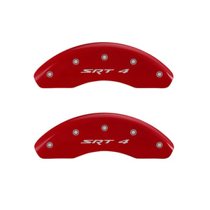 MGP 4 Caliper Covers Engraved Front & Rear SRT4 Red finish silver ch