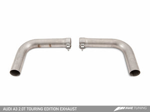 AWE Tuning Audi 8V A3 Touring Edition Exhaust - Dual Outlet Chrome Silver 90 mm Tips