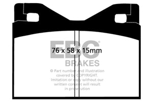 EBC 71-75 Ferrari 365 GTBB 4.4 Redstuff Rear Brake Pads