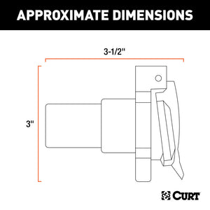 Curt Replacement OE 7-Way RV Blade Socket (Twists into USCAR)