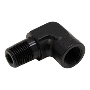 DeatschWerks 90-Degree 1/8in NPT Male to Female 1/8in NPT - Anodized Matte Black