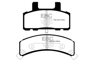 EBC 97-99 Cadillac Deville 4.6 (Rear Drums) Ultimax2 Front Brake Pads