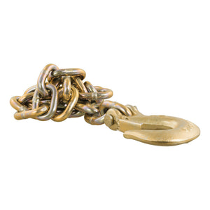 Curt 35in Safety Chain w/1 Clevis Hook (24000lbs Yellow Zinc)