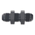 DeatschWerks 8AN Male Flare to 8AN Male Flare Bulkhead Adapter (Incl Nut) - Anodized Matte Black