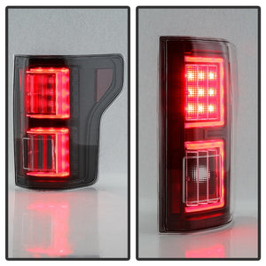 Spyder Ford F150 18-19 - Light Bar LED Tail Lights - All Black ALT-YD-FF15018-LED-BKV2