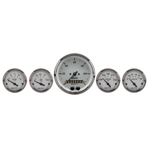 AutoMeter American Platinum 5PC. (3-3/8in. & 2-1/16in.) GPS Speedometer Gauge Kit