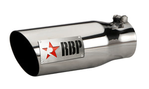 RBP RX-1 Polished Dual-Badged Exhaust Tip Inlet 3.5in. / Outlet 4.5in. / Length 12in. - SS