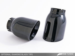 AWE Tuning Porsche 991 SwitchPath Exhaust for Non-PSE Cars Diamond Black Tips