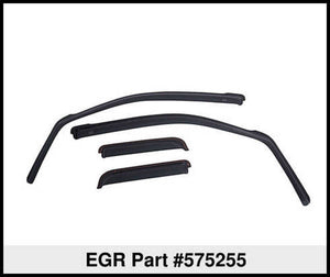 EGR 2018 Jeep Wrangler JL SlimLine In-Channel WindowVisors Set of 4 - Matte Black