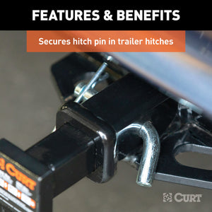 Curt Hitch Clip (Fits 1/2in or 5/8in Pin Zinc)