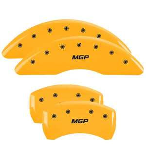 MGP 4 Caliper Covers Engraved Front & Rear MGP Yellow Finish Black Characters 2010 BMW M6