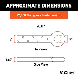 Curt Lunette Eye Drawbar (22000lbs 3in I.D.)