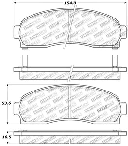 StopTech Sport Brake Pads w/Shims and Hardware - Rear