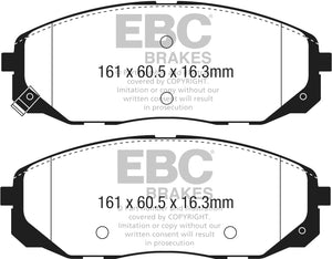 EBC 2015+ Kia Sedona 3.3L Yellowstuff Front Brake Pads