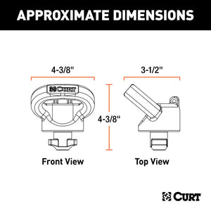 Curt OEM Puck System Gooseneck Safety Chain Anchors for Ram