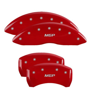 MGP 2 Caliper Covers Engraved Front Circle K/Kia Red Finish Silver Char 2018 Kia Rio