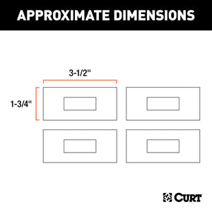 Curt 5th Wheel Rail Sound Dampening Pads (Packaged)