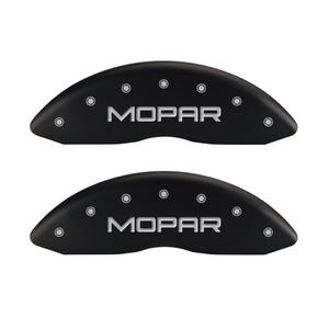 MGP 4 Caliper Covers Engraved Front & Rear MOPAR Red finish silver ch