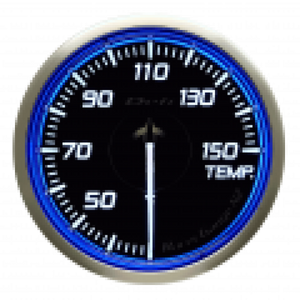 DEFI Racer Temp Gauge N2 60mm (US) Blue 30-150 Deg C