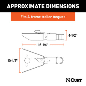 Curt 2in A-Frame Coupler w/Sleeve-Lock (7000lbs Black)