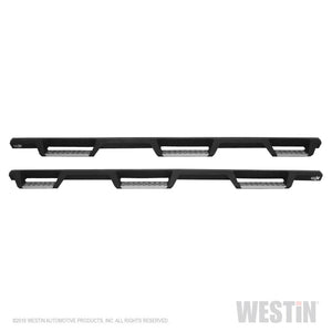 Westin/HDX 07-19 Chevrolet Silverado 2500 8ft Drop Wheel to Wheel Nerf Step Bars - Textured Black