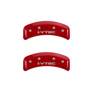 MGP 4 Caliper Covers Engraved Front & Rear i-Vtec Red finish silver ch