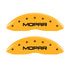 MGP 4 Caliper Covers Engraved Front JEEP Engraved Rear JEEP Grill logo Yellow finish black ch