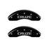 MGP Front set 2 Caliper Covers Engraved Front Cruze Black finish silver ch