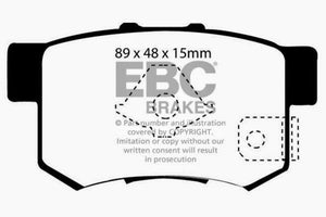 EBC 2010-2012 Acura RDX 2.3L Turbo Bluestuff Rear Brake Pads