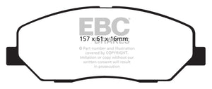 EBC 08-10 Hyundai Genesis 3.8 Ultimax2 Front Brake Pads