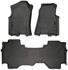 Husky Liners 19 Dodge Ram 1500 Quad Cab Weatherbeater Black Front & 2nd Seat Floor Liners