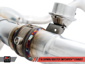 AWE Tuning Porsche 718 Boxster / Cayman SwitchPath Exhaust (PSE Only) - Chrome Silver Tips