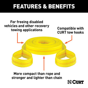 Curt 2in x 30ft Tow Strap (9000lbs GVW)