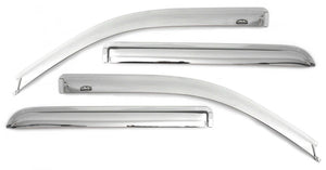 AVS 13-18 Nissan Altima Ventvisor Outside Mount Front & Rear Window Deflectors 4pc - Chrome