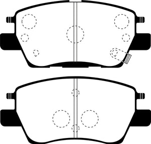 EBC 2016+ Chevrolet Cruze 1.4L Turbo (10.9in Front Rotor) Greenstuff Front Brake Pads