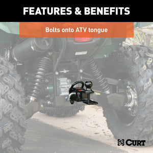 Curt Bolt-On ATV Tongue Adapter w/2in Receiver