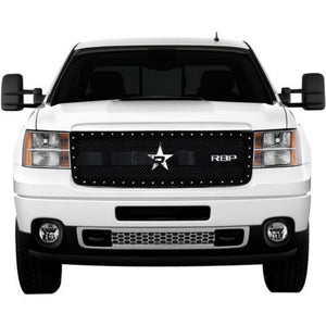 RBP RX-3 Series Studded Frame 1pc. Grille 11-14 GMC Sierra 2500HD / 3500 (Except Denali) - Black