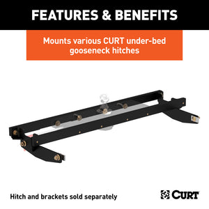 Curt 15-18 GMC Sierra 3500 HD Double Lock Gooseneck Installation Brackets