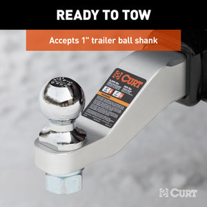 Curt Class 3 Aluminum Ball Mount (2in Shank 8000lbs 2in Drop 8-1/2in Long)