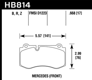 Hawk 07-14 Mercedes-Benz CL550/CL600 Performance Ceramic Street Front Brake Pads