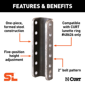 Curt SecureLatch Lunette Ring Channel (2-3/4in I.D. 11-3/4in High)