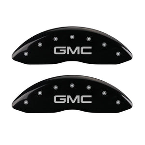 MGP 4 Caliper Covers Engraved Front & Rear Envoy Black finish silver ch