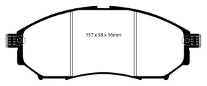 EBC 06-09 Infiniti FX35 3.5 Greenstuff Front Brake Pads