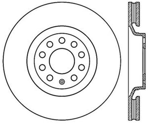 StopTech 05-06 Audi A4 Quattro/ 02-04 A6 Quattro / 99-02 S4 Front Right Slotted & Drilled Rotor