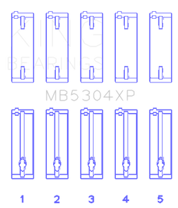 King Mazda B6/B6-T/ZM/B3/B5 (Size STD) Main Bearing Set